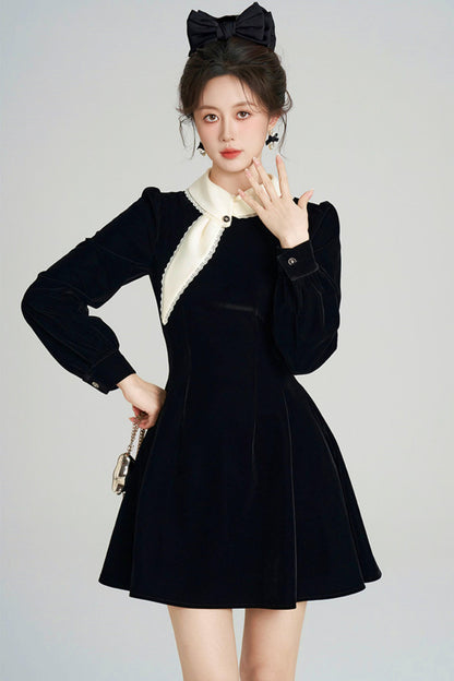 Hepburn Inspired Velvet Dress