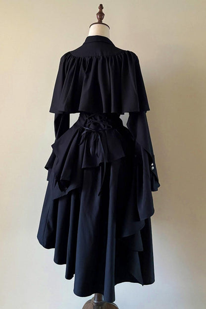 Embroidered Gothic Shawl Blouse