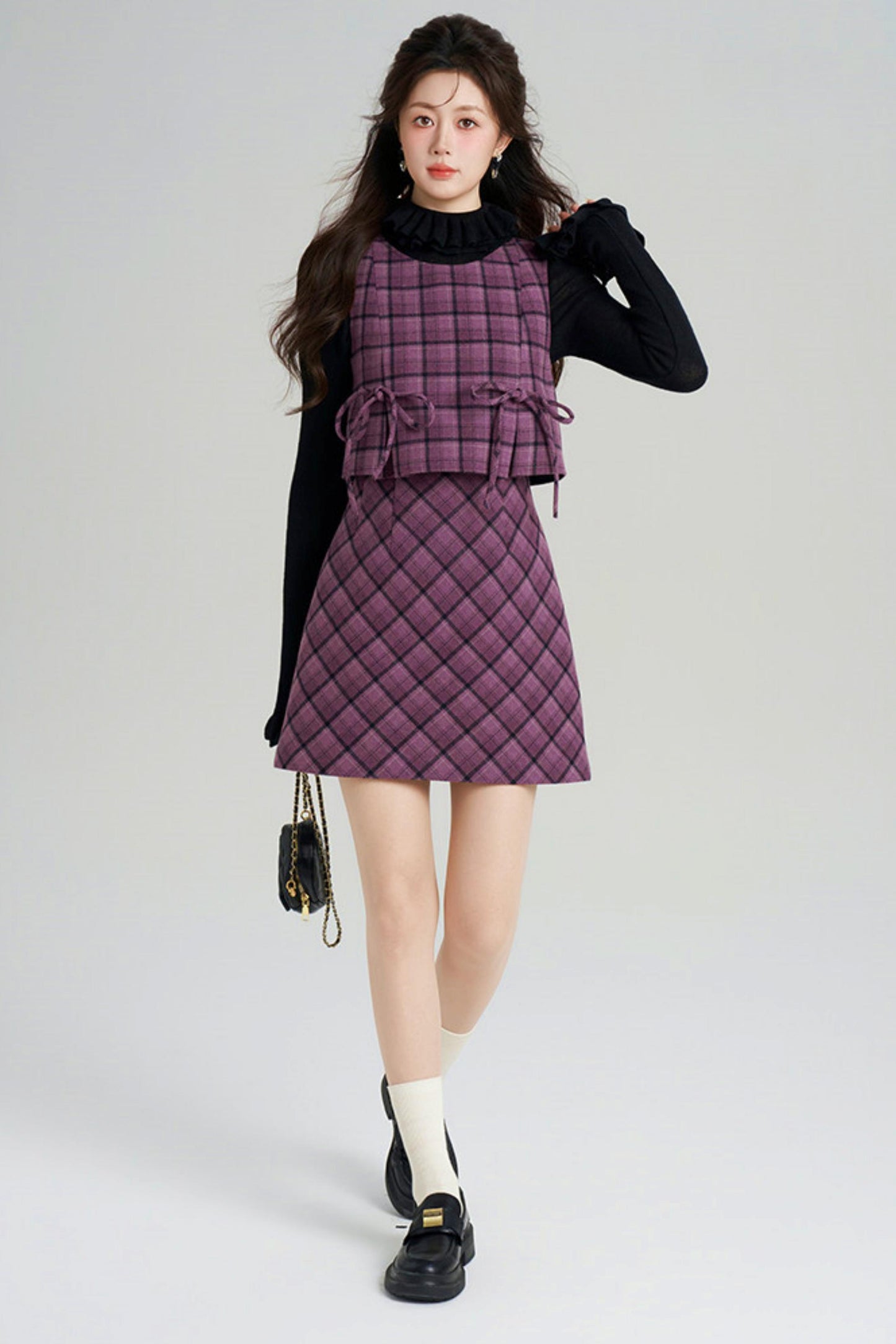 Plaid Vest Dress + Top