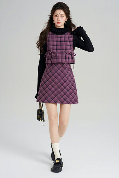 Plaid Vest Dress + Top