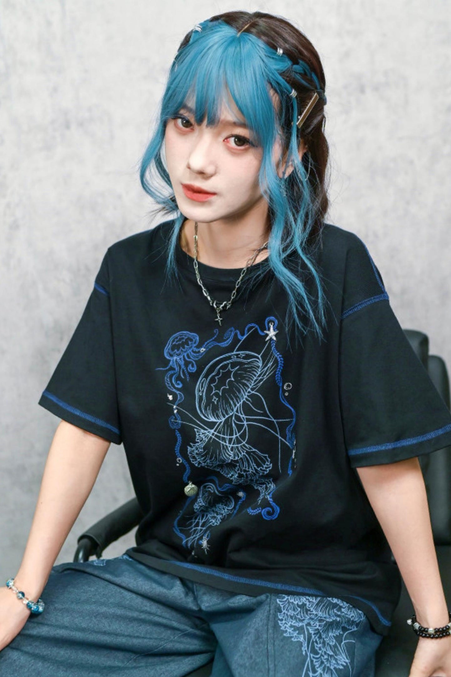 Blue Realm Jellyfish Cotton Top
