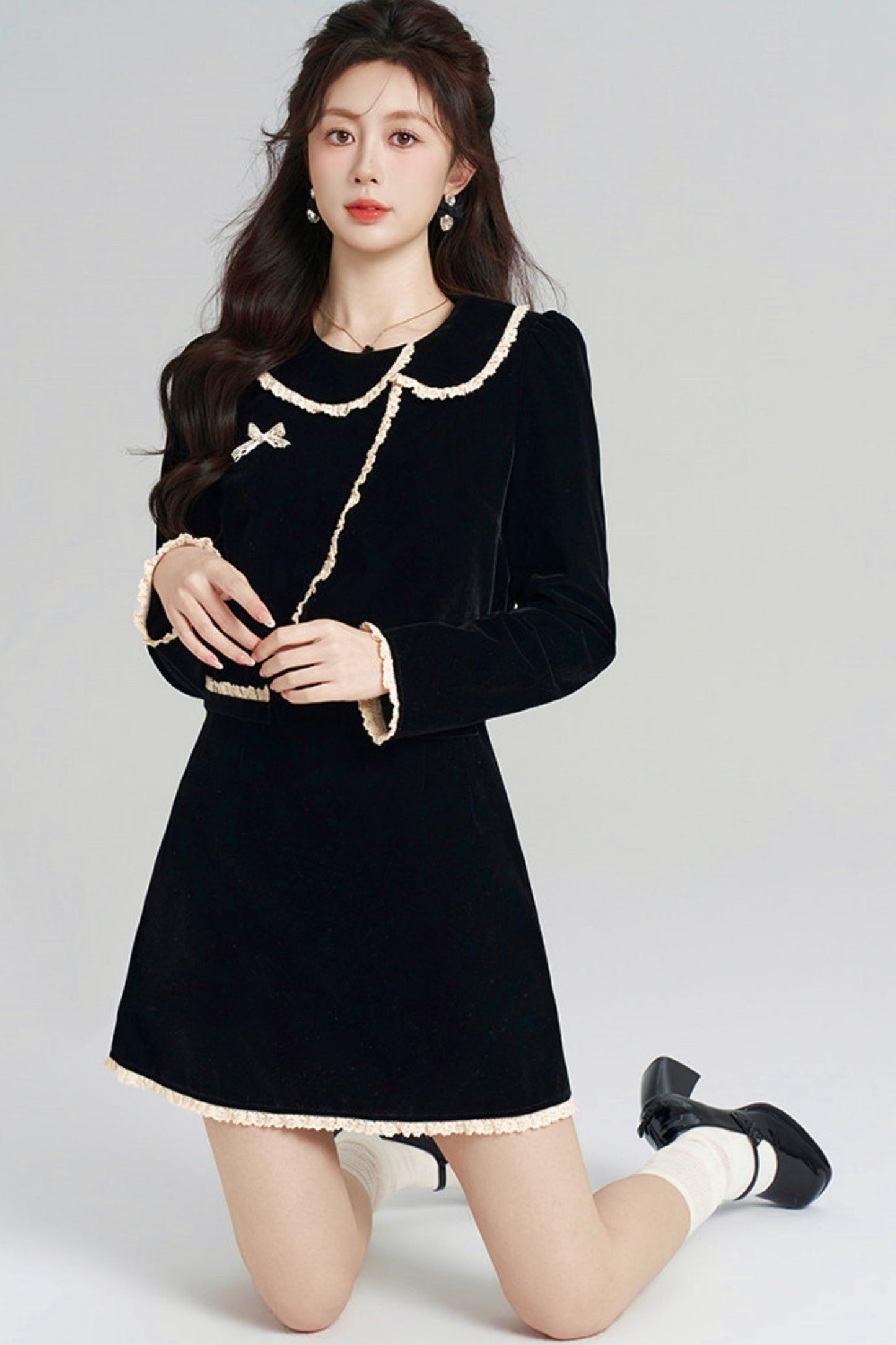 Black Velvet Hepburn Dress