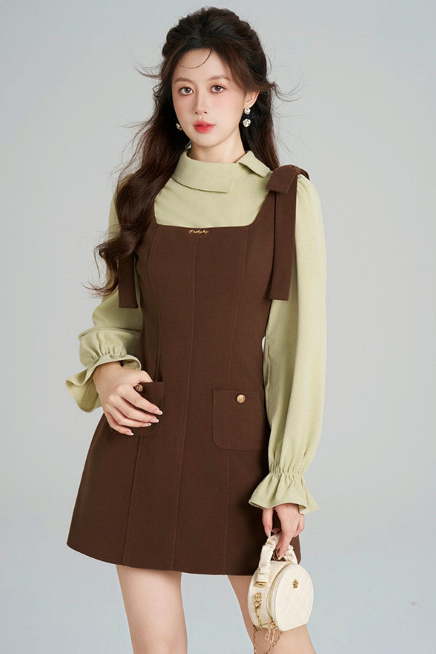 Elegant Waist-Cinching Suit Dress