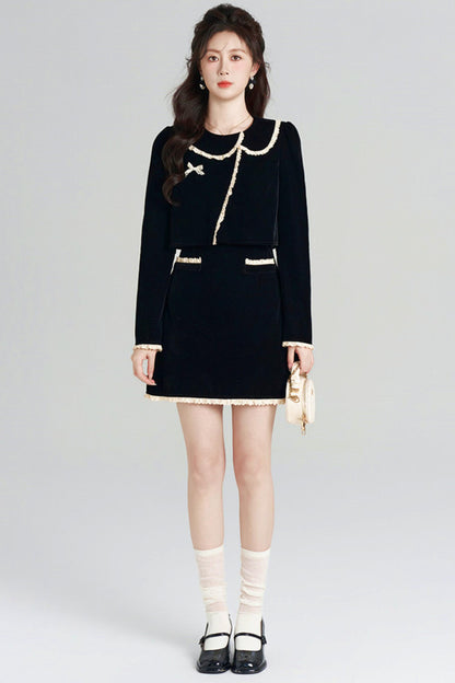 Black Velvet Hepburn Dress