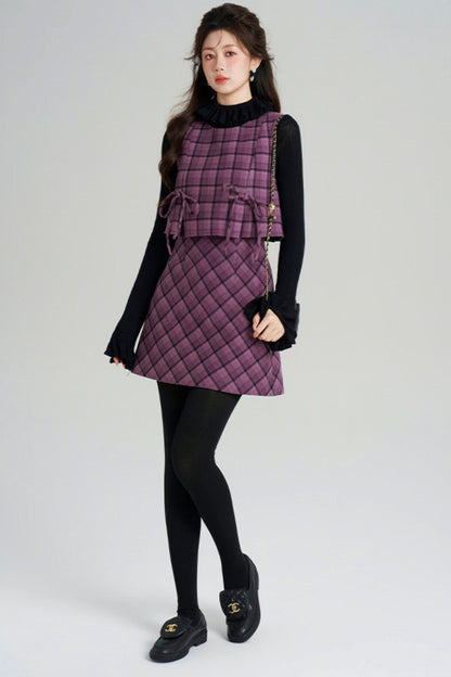 Plaid Vest Dress + Top