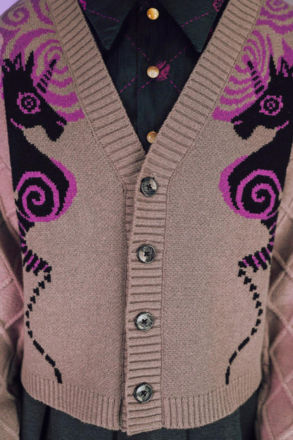 アンブライドゥルドチェスジャカードカーディガン