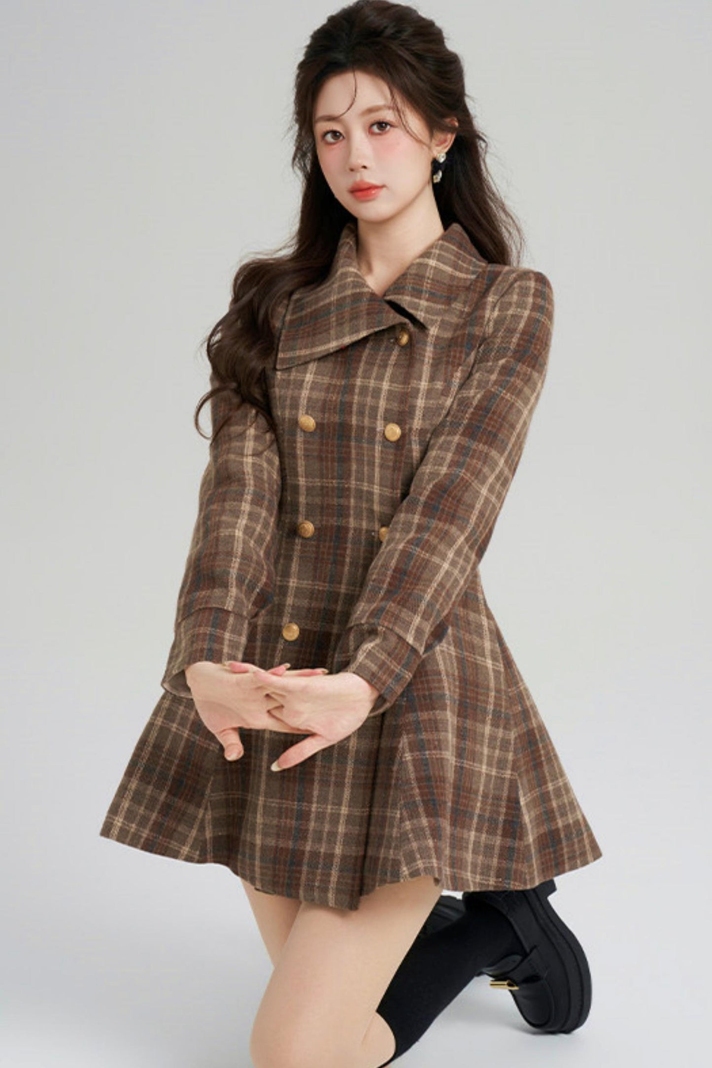 Plaid Sweet Retro Coat