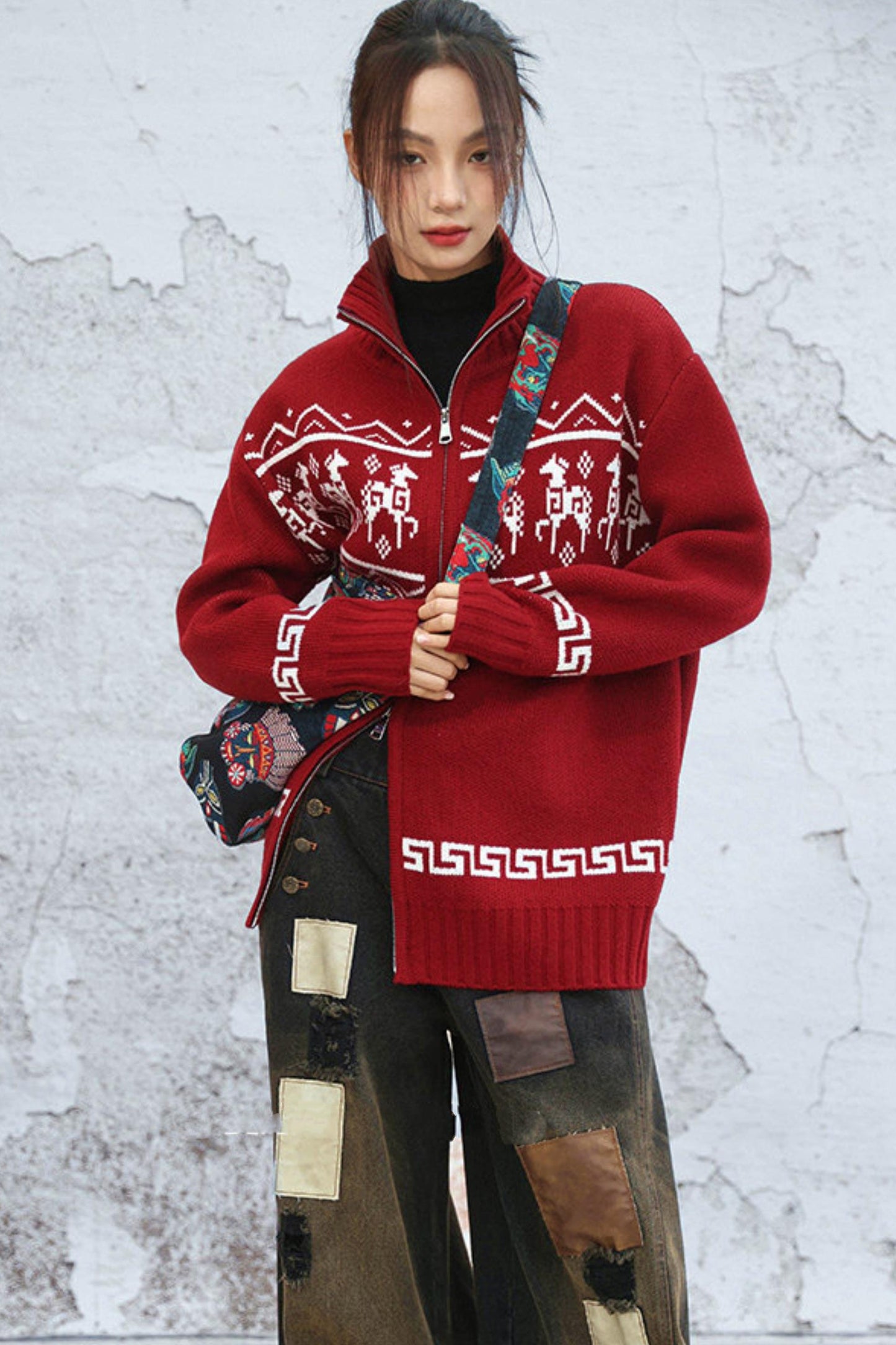 Chenille face mask tote