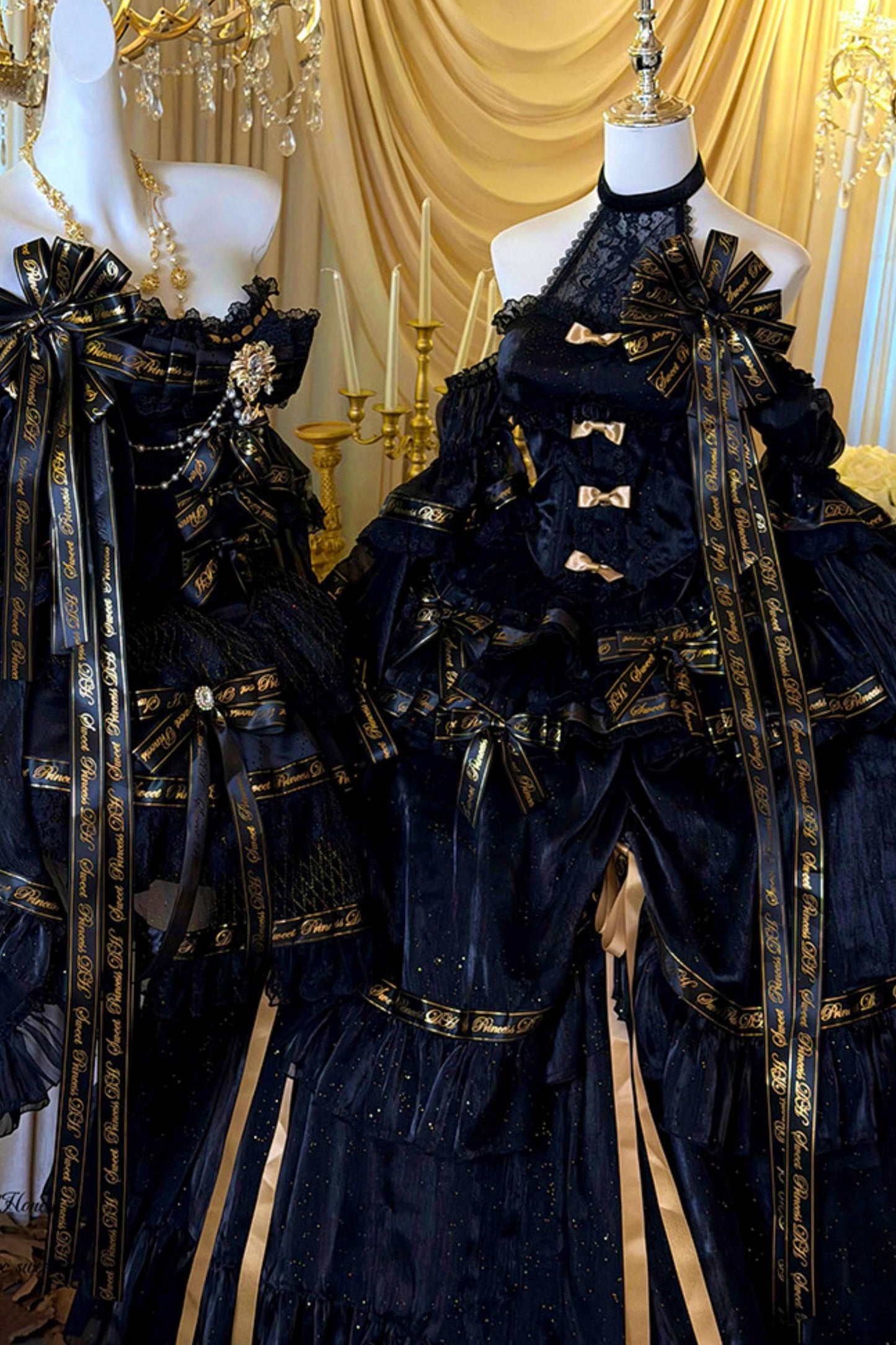 Elegant Gothic Lolita Dress + Accessories