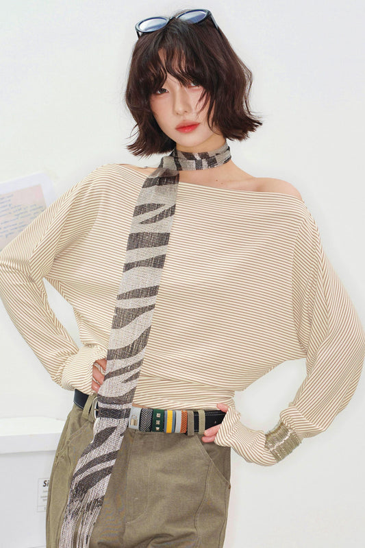 타임 스케일 원숄더 탑