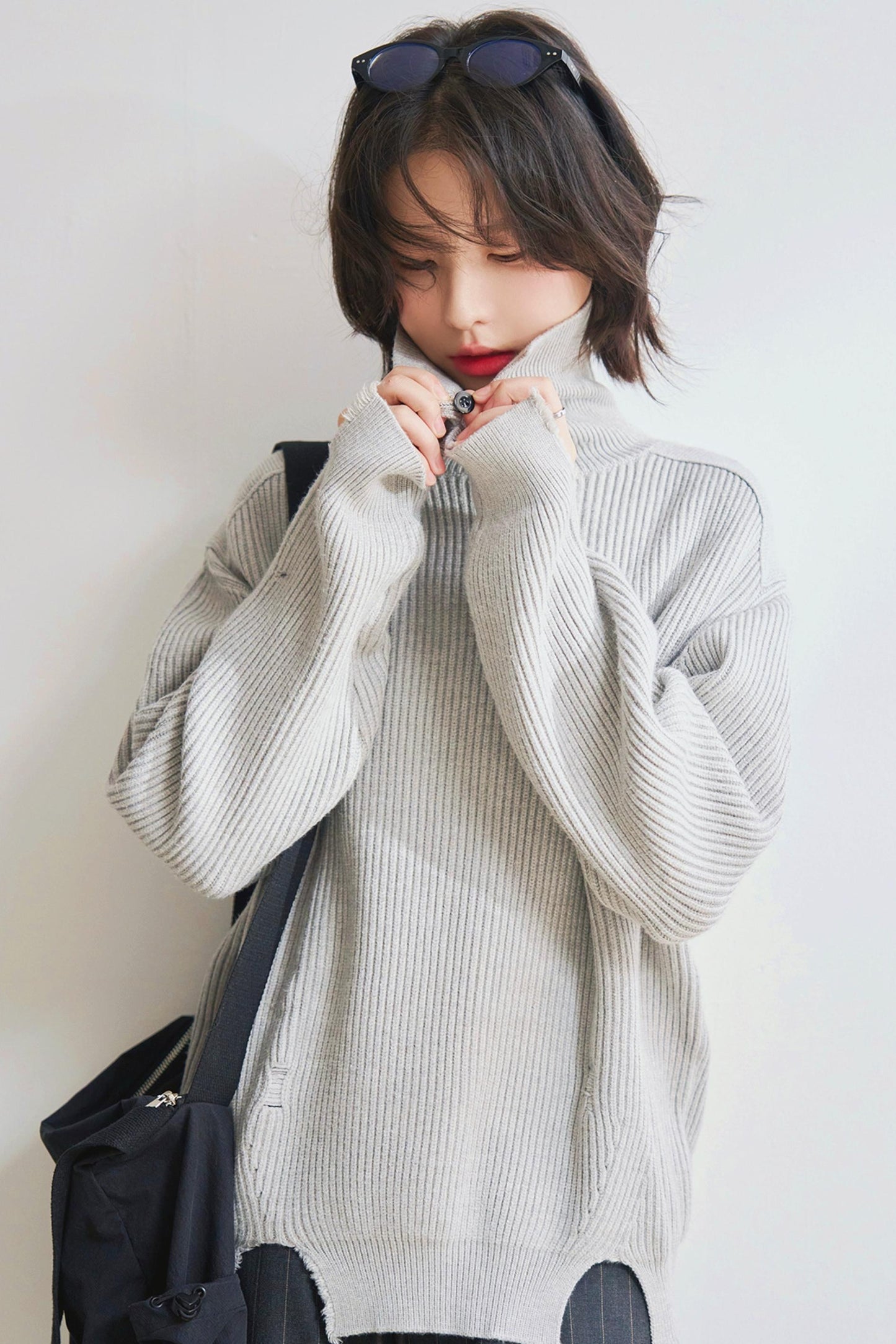 Basic Knit Turtleneck Sweater