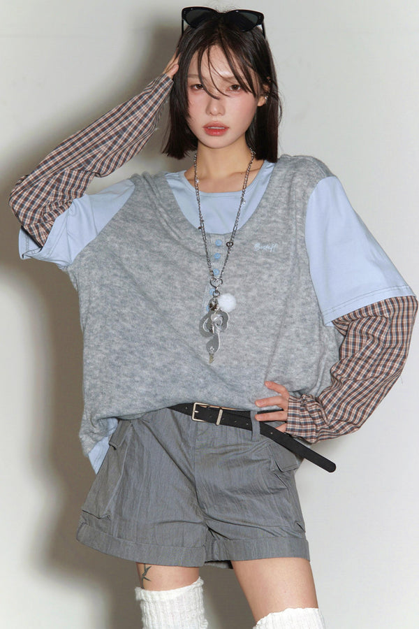 Gravity Patchwork Color Block Top