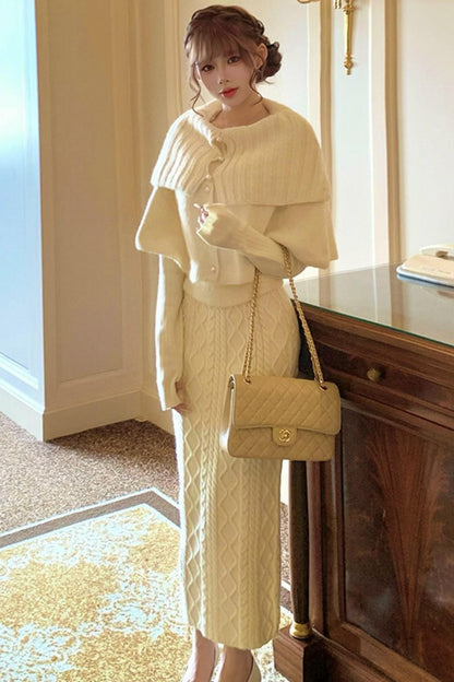 キュートフィットロングスリーブトップス＋レーストリムベースアンダーウェア