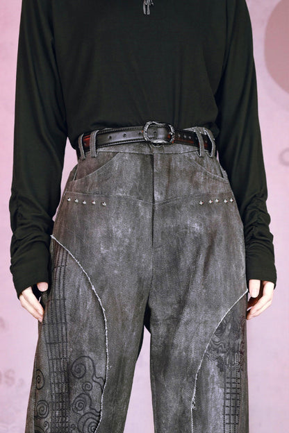 Vintage-geschnallter Ledergürtel