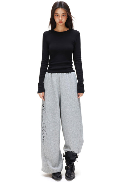 レータラインルーズスウェットパンツ