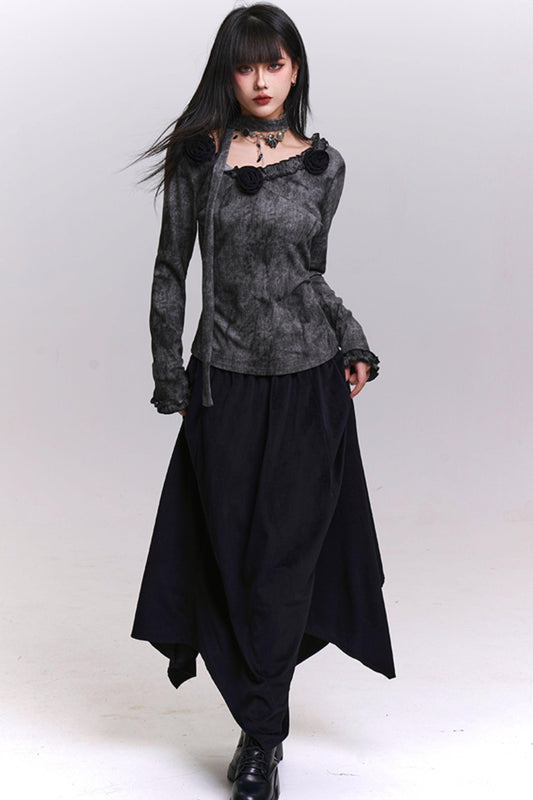 エレガントツーピーススカートセットアップ