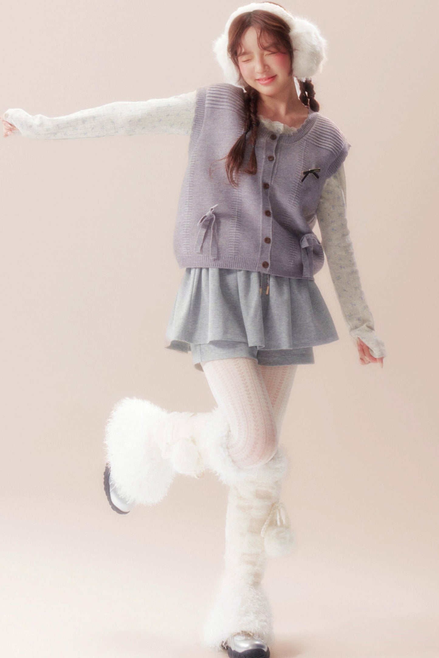 ムーンライトソングリボンニットベスト