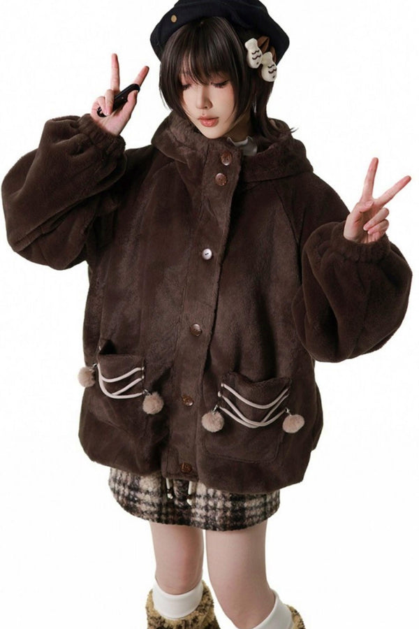 Plaid Skirt + Coat + Top + Leg Warmers