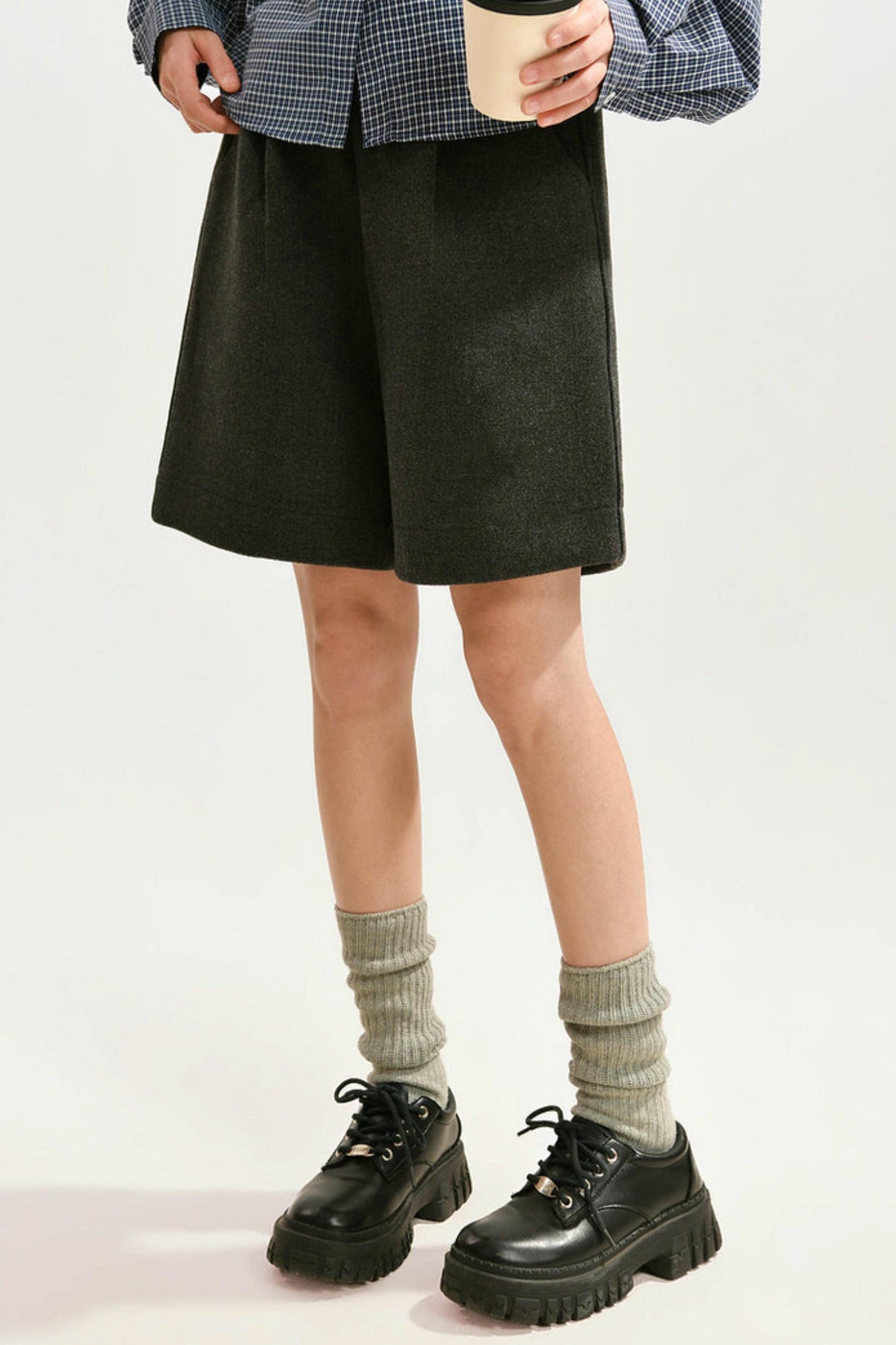 Sheep Wool Wide Leg Pants