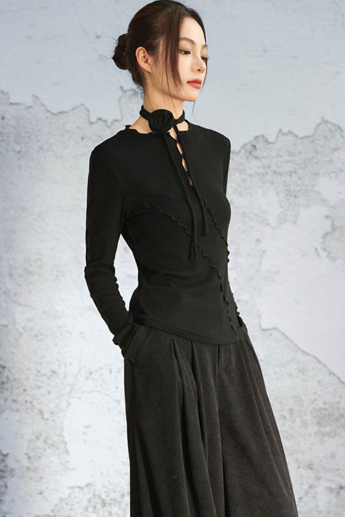 Ribbed Brushed Knit Sweater