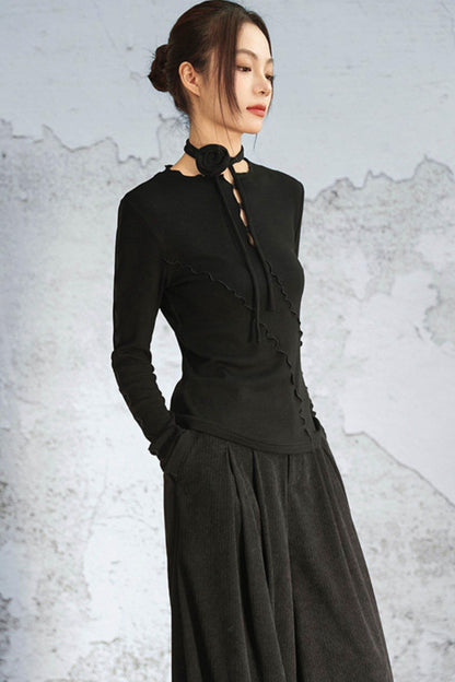 Ribbed Brushed Knit Sweater