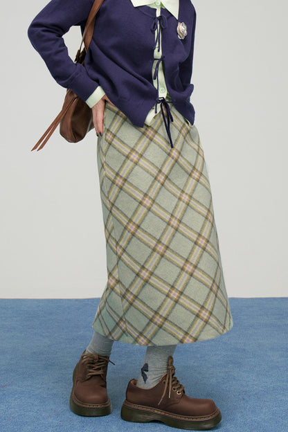 ビンテージプリントバイアスカットスカート