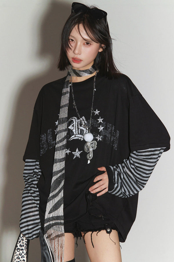 Gravity Patchwork Color Block Top