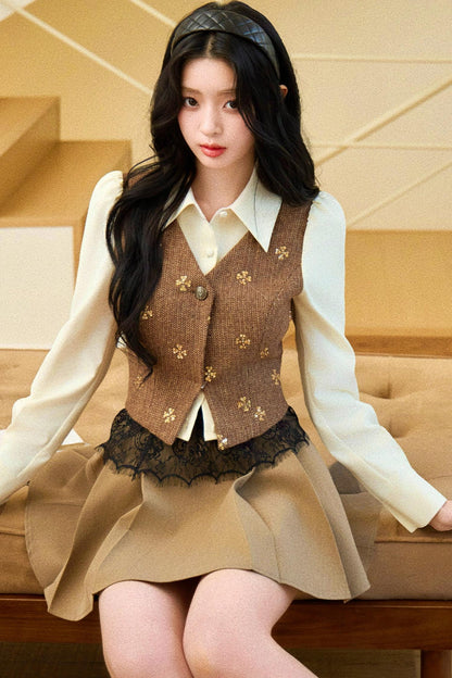 레트로 프렌치 탑스 + 스커트