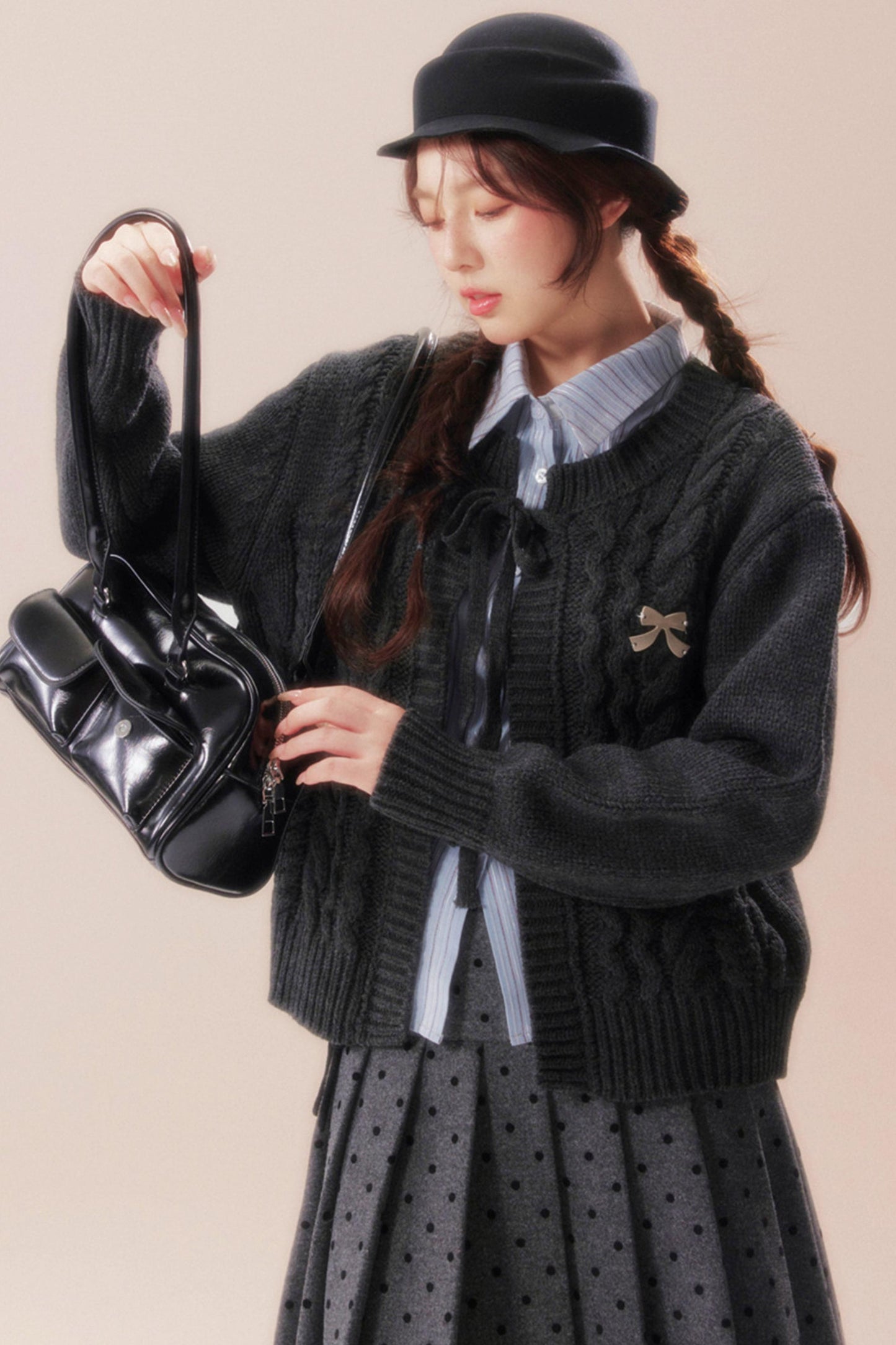 Midnight Moon Bow Sweater