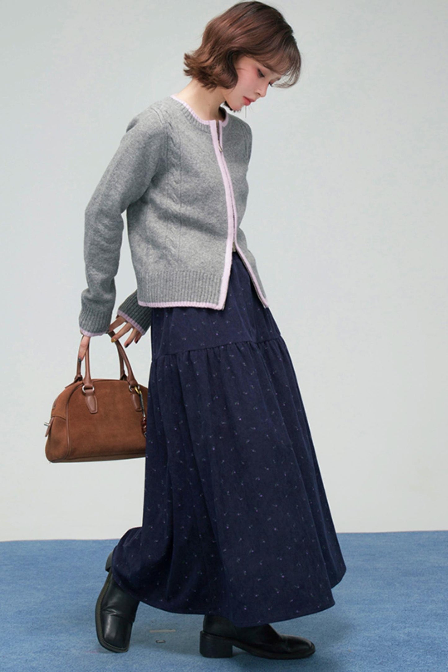 セリーングレーコントラストカーディガン