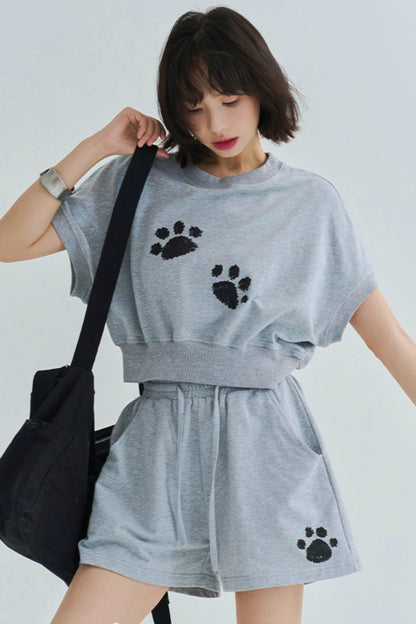 Gravity Mark Crop Top + Shorts