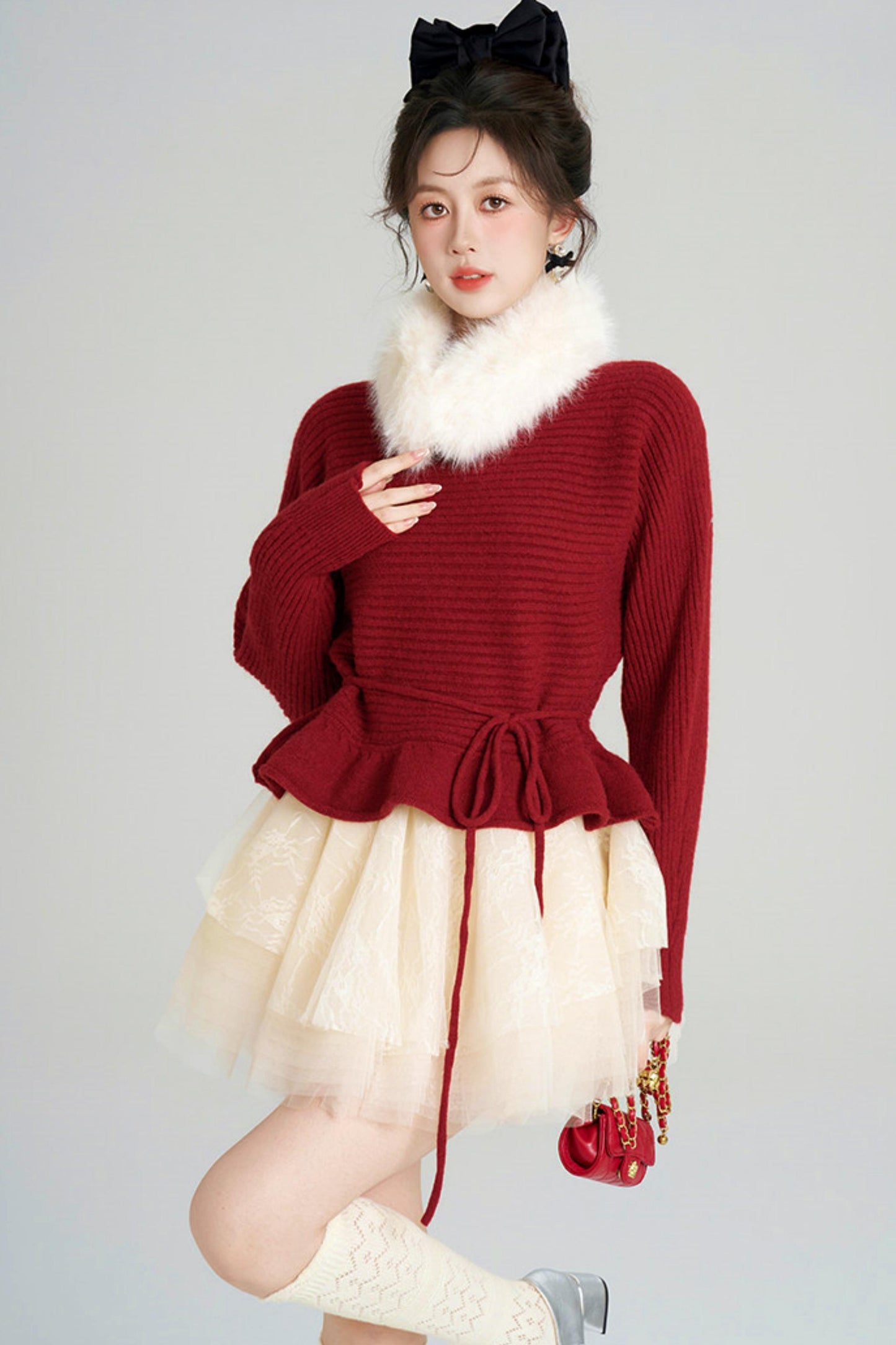 Retro Girly French Sweater + Skirt