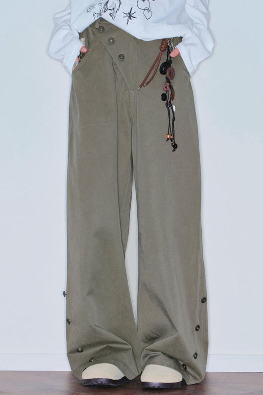 Lässige Mode-Hose mit weitem Bein