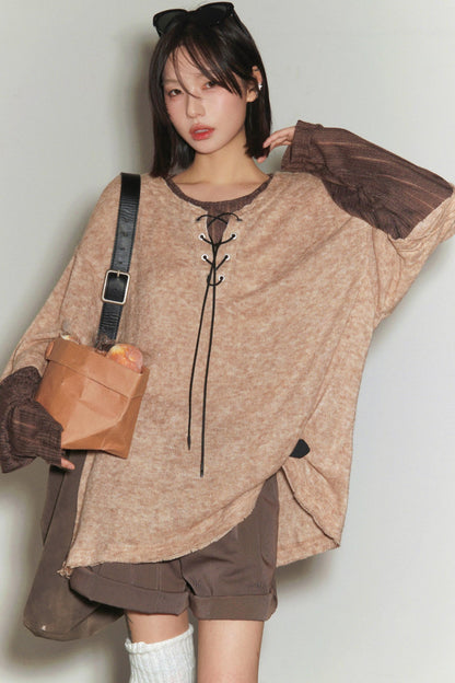 Gravity-Patchwork-Colorblock-Oberteil