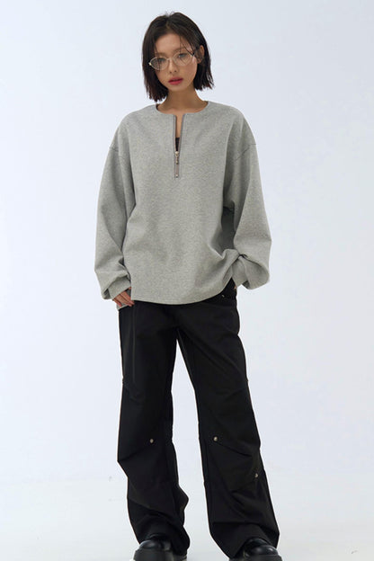 リラックスフィットプリーツレッグパンツ