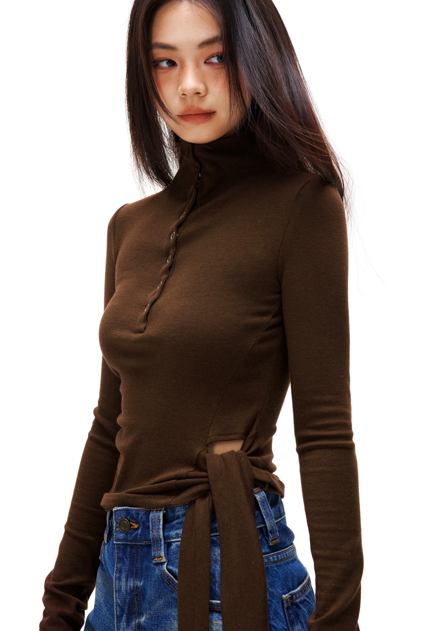 タートルネックヒーティングトップス