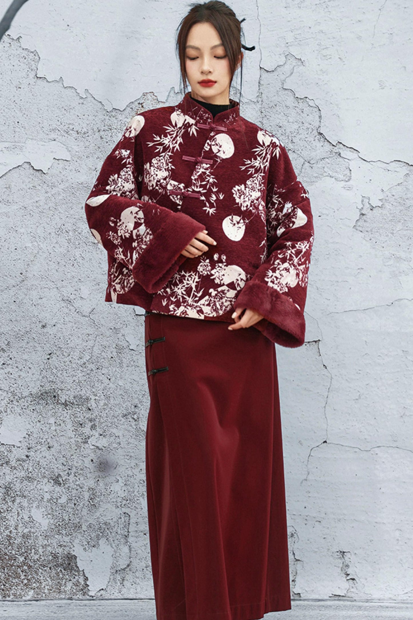 シニールバンブーリーフコート