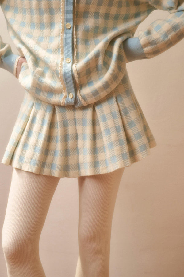 スイートチェックジャケット+スカート