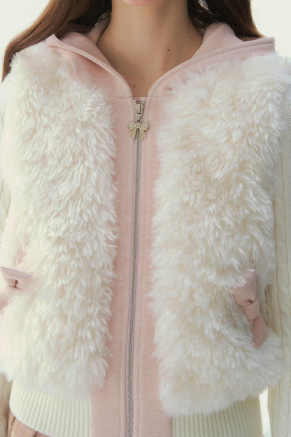 Cat Ear Fur Knit Jacket