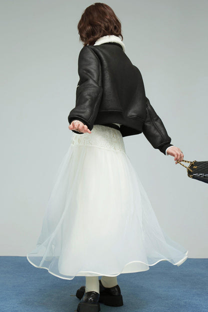 ムーンライトレースプリーツスカート　