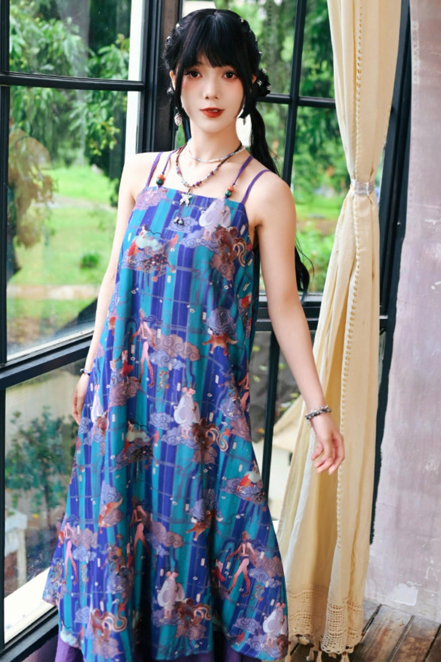Sea of Clouds Fantasy Cami Dress + Cardigan
