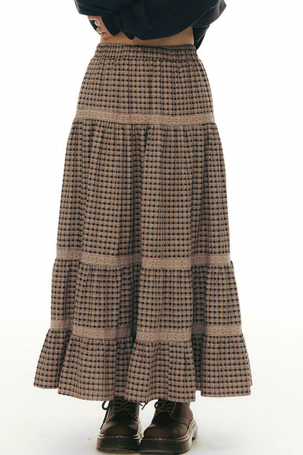 Pure Color A-Line Skirt