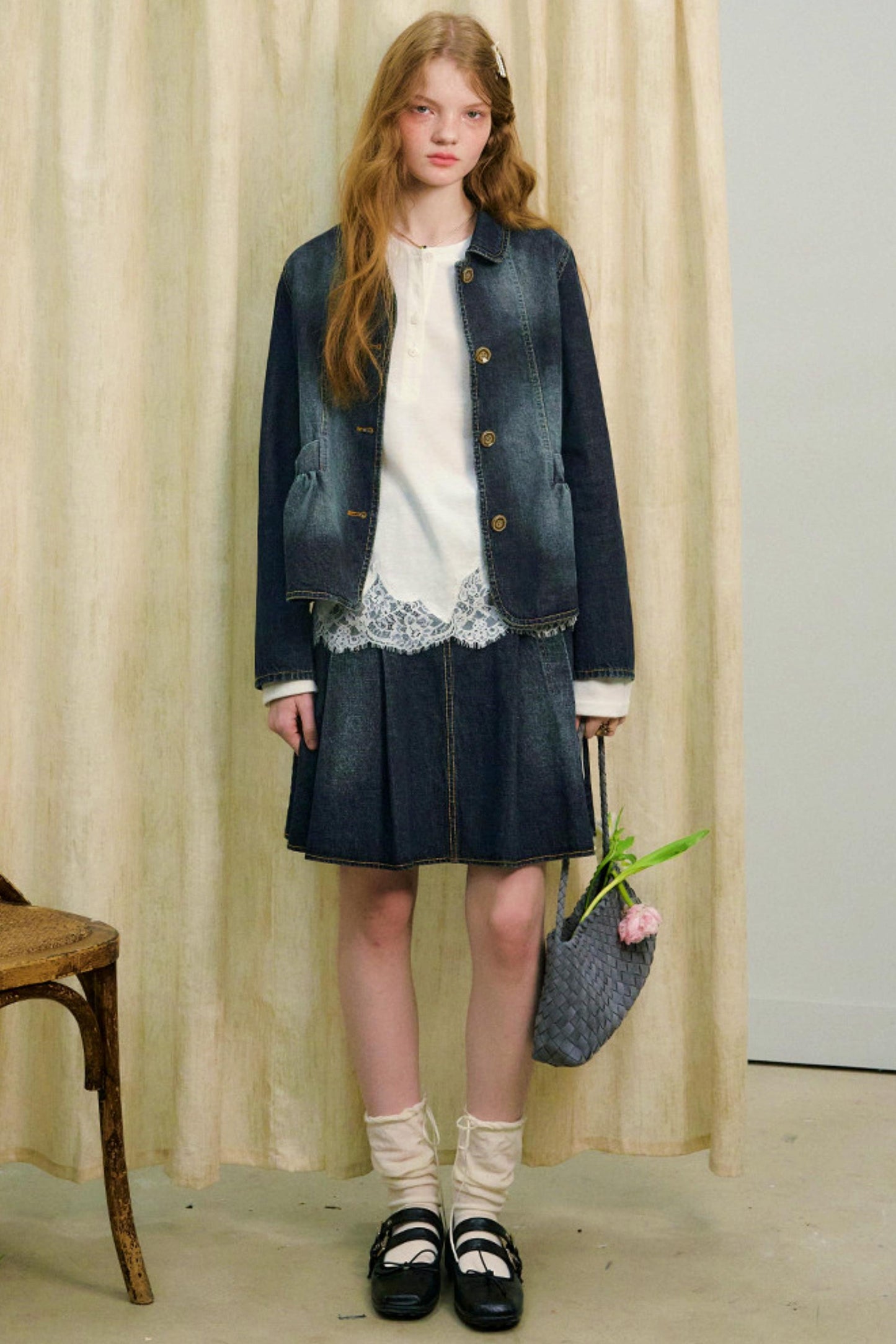 러브 다이어리 데님 재킷 + 스커트