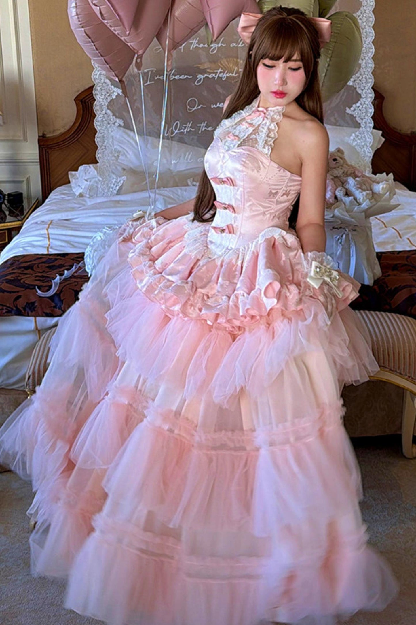 Romantic Pink Princess Dress (Pre-order)