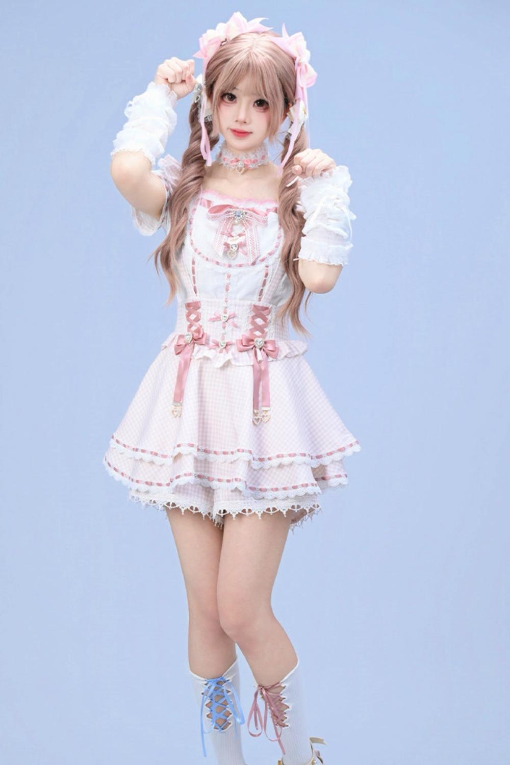 [Pre-order Item] Doll Girly Ryousangata Top + Skirt