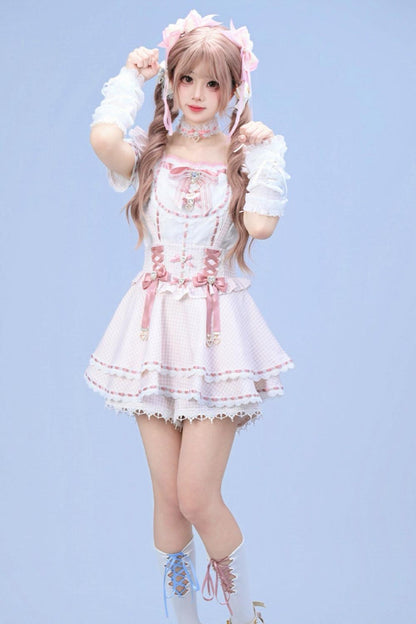 [Pre-order Item] Doll Girly Ryousangata Top + Skirt