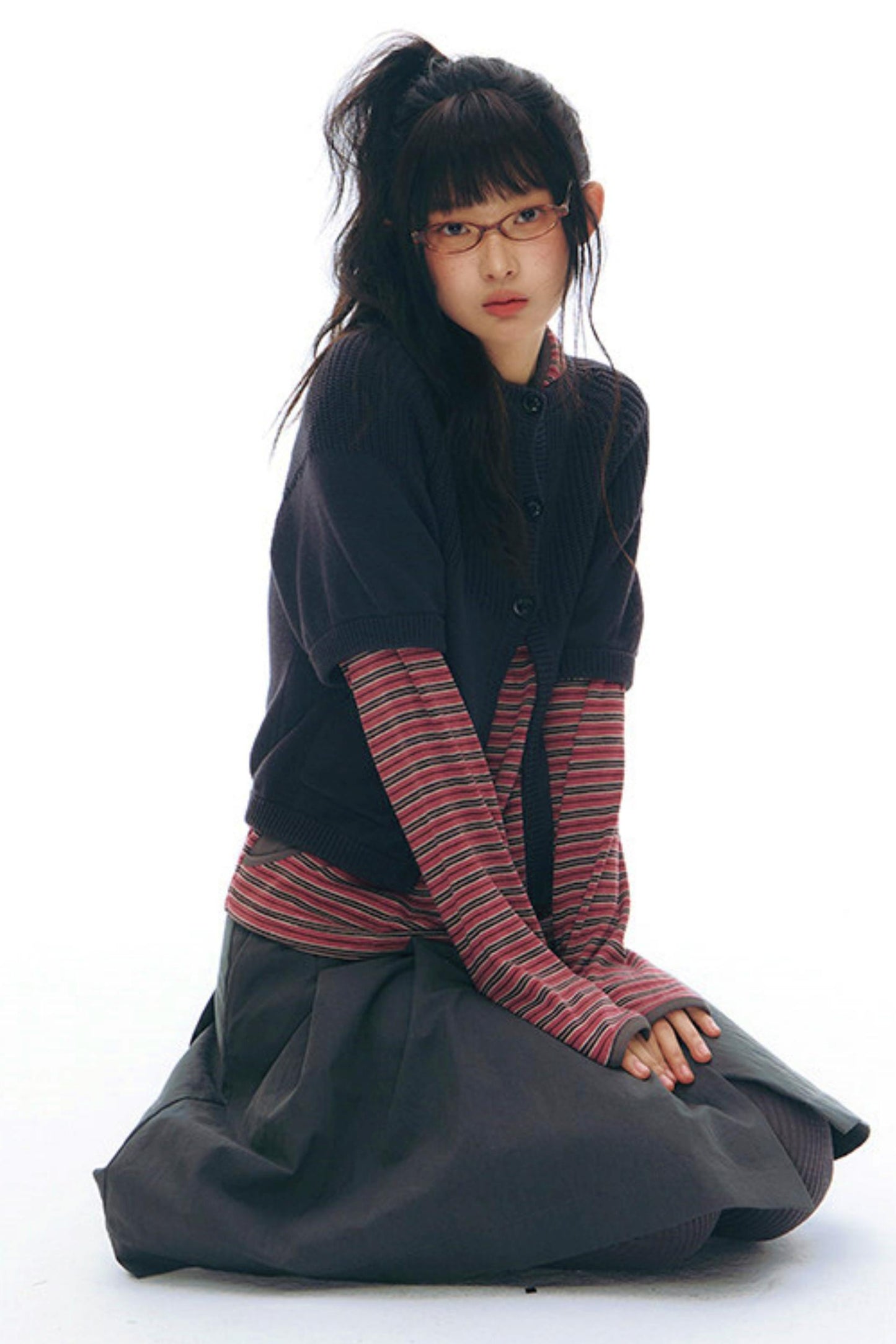 Y2Kニットカーディガン