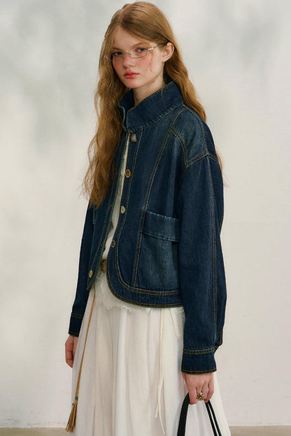 유롱 데님 재킷
