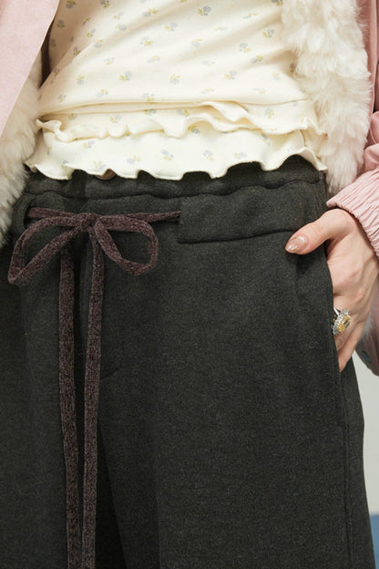 ギャラクシーグレーニットスウェットパンツ