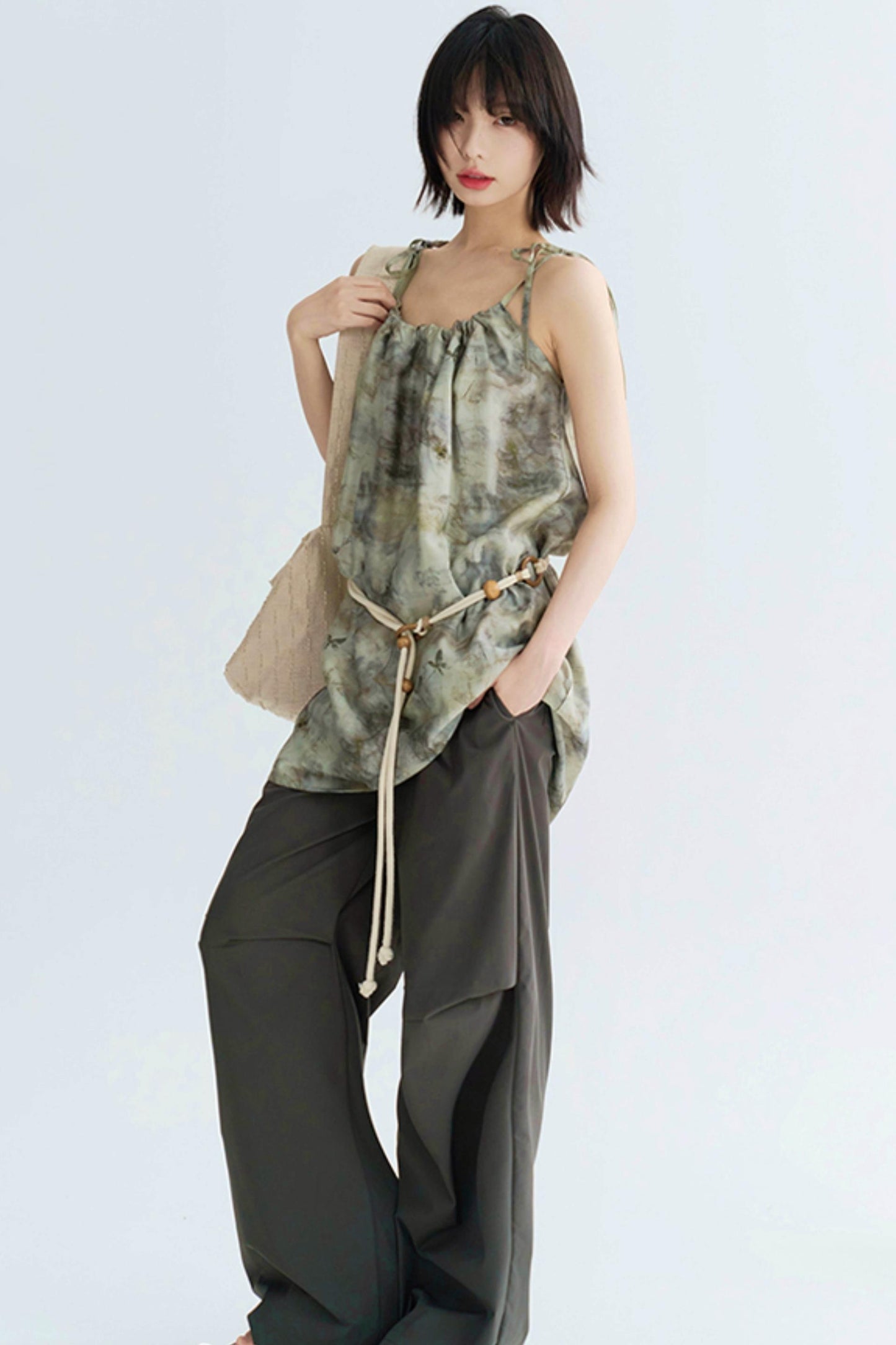 Tie-dye Butterfly Print Camisole